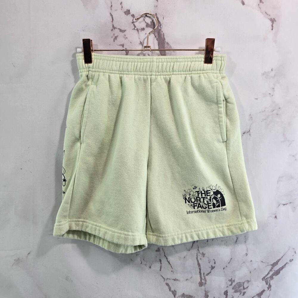The North Face Shorts Womens Day XS Green Sweats Fleece Never Stop Exploring